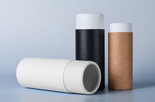 three unbranded Paper tube packaging