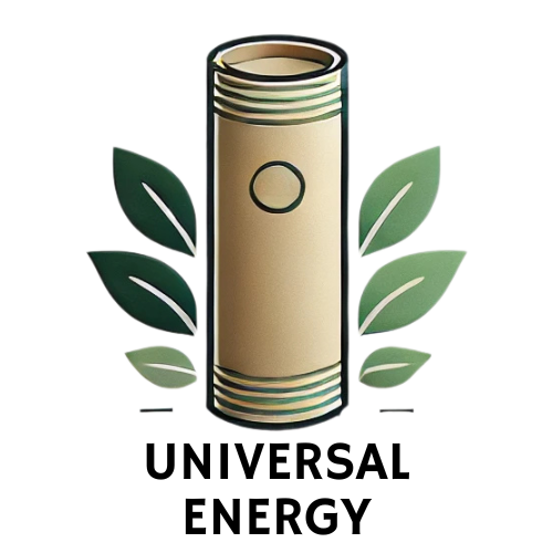Universal Energy logo representing sustainable packaging solutions.